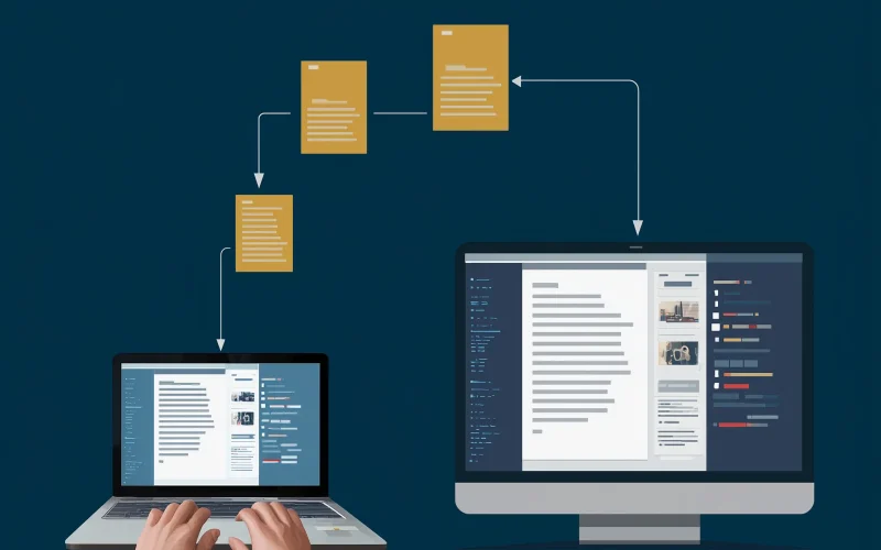 a_DWG_file_being_transferred_to_another_computer._animate